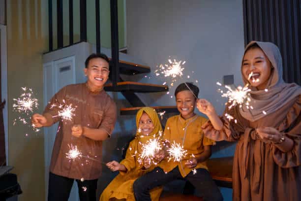 Fireworks During Eid al Fitr Celebrating the End of Ramadan with Light and Joy
